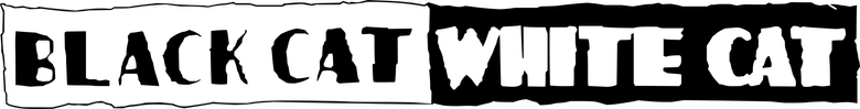 Schwarze Katze, weißer Kater logo