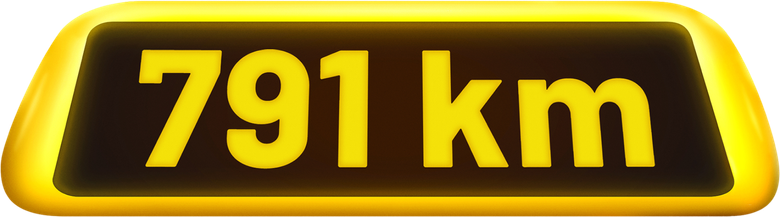 791 km