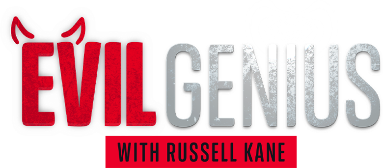 Evil Genius with Russell Kane logo