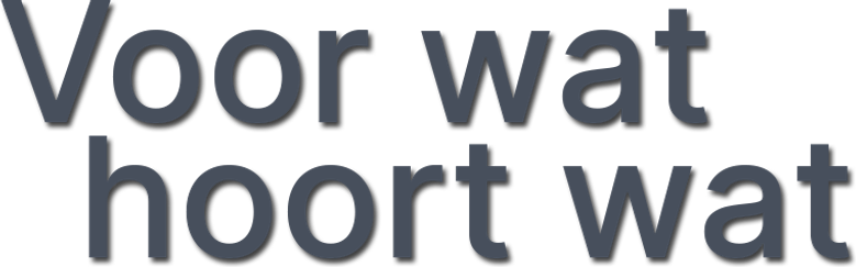 Voor wat hoort wat logo