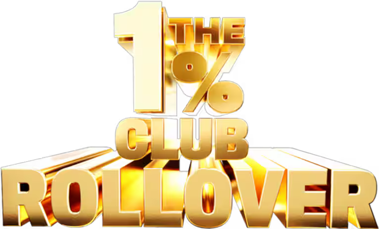 The 1% Club Rollover logo
