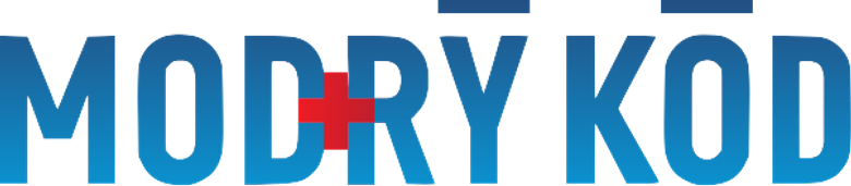 Modrý kód logo