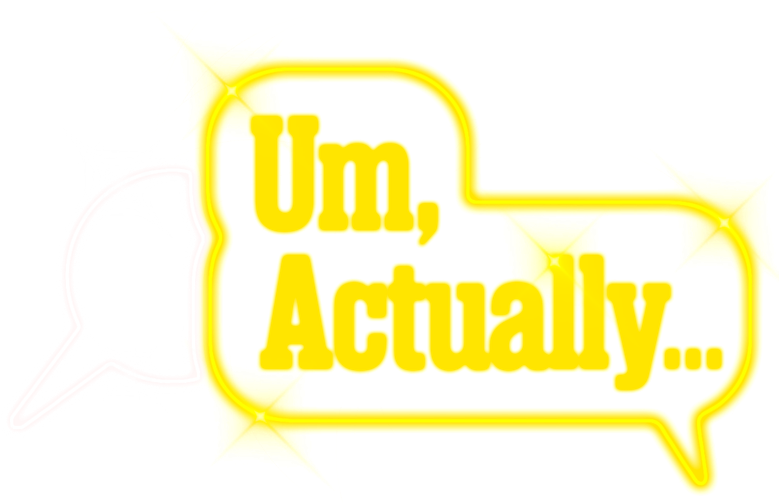 Um, Actually... logo